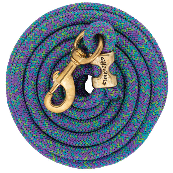 Weaver Mosaic Poly Lead Rope with Solid Brass Snap 10ft